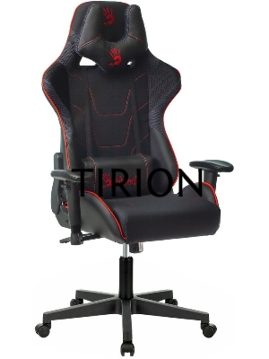 Кресло игровое A4Tech Bloody GC-400, черный/красный, крестовина пластик