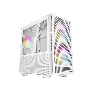 Компьютерный корпус Deepcool CH360 WH без БП, боковое окно (закаленное стекло), 2x140мм ARGB LED вентилятор спереди и 1x120мм ARGB LED вентилятор сзади, белый, mATX