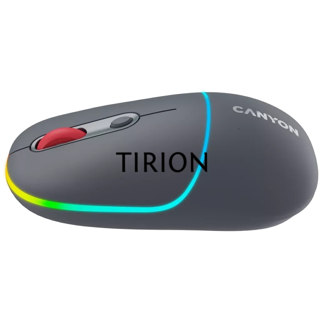 Мышь беспроводная Canyon MW-22 темно-серый, 1600 dpi, радиоканал, Bluetooth, USB, кнопки - 4