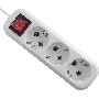 Удлинитель с заземлением Defender L330 16 А, 3 м, заземление, выключатель