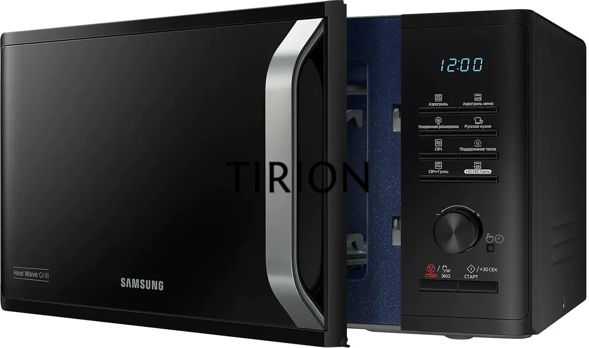 Микроволновая печь Samsung MG23K3575AK черный, 23 л, 800 Вт, переключатели - поворотный механизм/кнопки