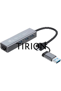 Разветвитель USB-C Digma DHUB-LAN-4port 4порт. серебристый