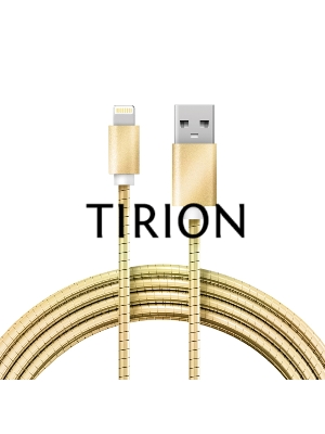 Кабель USB-A – Lightning для Apple, 2,4А, 1м, в золотой металлической оплетке REXANT