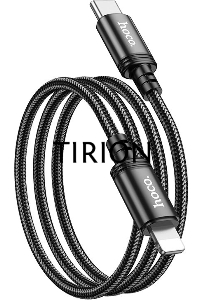 Кабель Hoco X89 Wind iP USB Type-C (m)-Lightning (m) 1м черный коробка