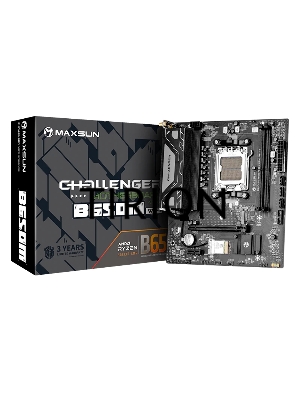 Материнская плата MAXSUN MS-Challenger B650M WIFI, AM5, B650, 2*DDR5, 3*SATA3, M.2, 4*USB 3.2, 2*USB 2.0, 1*PCIEx16, 1*PCIEx1, DP+HDMI, mATX