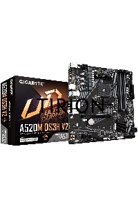 Материнская плата Gigabyte A520M DS3H V2  (V1.1), AM4, AMD A520, 4xDDR4, 4xSATA, 1xM.2, 1xPCIe 3.0 x16, 1xDP, 1xHDMI, 1x 1Gb LAN, 4xUSB 2.0, 4xUSB 3.2 Gen 1, 3x3.5 мм, 7.1, mATX