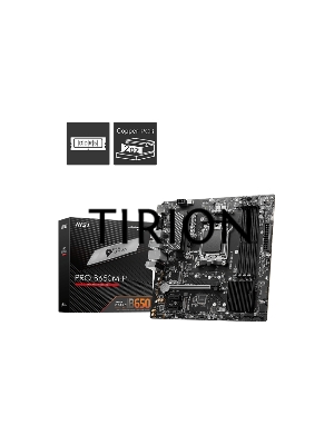 Материнская плата MSI PRO B650M-P, AM5, AMD B650, 4xDDR5, 4xSATA, 2xM.2, 1xPCI-E 4.0 x16, 2xPCI-E 4.0 x1, 1xHDMI, 1xDP, 1xVGA, 1x2.5Gb LAN, 2xUSB 3.2 Gen 1, 2xUSB 3.2 Gen 2, 3x3.5 мм, 7.1, Micro-ATX