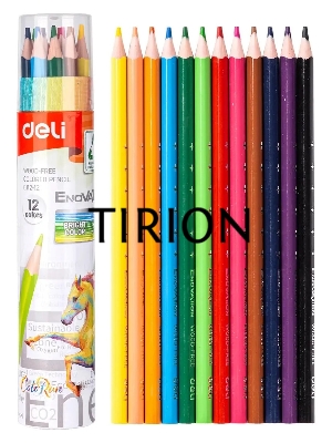 Карандаши цветные Deli EC112-12 Enovation трехгран. пластик 12цв. карт.тубус (12шт)