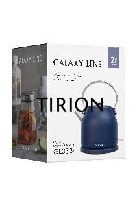 Чайник электрический Galaxy Line GL 0334, синий, металл, 2200 Вт, 1,5 л