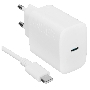 Сетевое зарядное устройсто Anker 20W with USB-C Cable White
