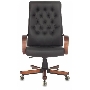 Кресло руководителя Бюрократ T-9928WALNUT/ECO черный, эко.кожа, крестовина металл/дерево