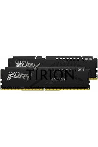 Оперативная память Kingston Fury Beast, DDR5, 32GB (2x16GB), 6400MHz, CL32, с радиатором, чёрный