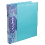 Папка на 2-х кольцах Бюрократ Pastel PAST0812/2RBLUE A4 пластик 0.5мм кор.27мм торц.карм с бум. встав голубой