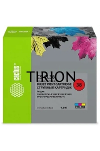 Картридж струйный Cactus CS-CL38 цветной (9 мл.) для CANON Pixma iP1800/iP1900/iP2500/iP2600/MP140/MP190/MP210/MP220/MP470/MX300/MX310