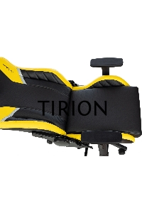 Кресло игровое Knight Thunder 5X черный/желтый эко.кожа крестов. металл