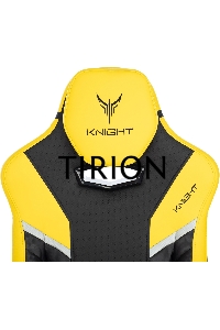 Кресло игровое Knight Thunder 5X черный/желтый эко.кожа крестов. металл