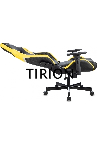 Кресло игровое Knight Thunder 5X черный/желтый эко.кожа крестов. металл