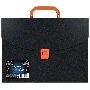 Портфель Бюрократ Black Opal BLPP01OR 1 отдел. A4 пластик 0.7мм черный/оранжевый
