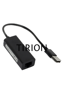 Адаптер USB Ethernet Кабель-адаптер USB2.0 -> RJ45 10/100 Мбит/с, 10см. 5bites UA2-45-02BK
