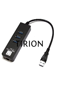 Адаптеры USB Ethernet 5bites Сетевой адаптер 5bites UA3-45-04BK 3*USB3.0 / RJ45 10/100/1000 Мбит/с