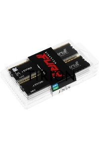 Оперативная память Kingston Fury Beast, DDR4, 64GB (4x16GB), 3600MHz, CL18, радиатор, чёрный