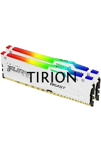 Оперативная память Kingston Fury Beast White RGB, DDR5, 64GB (2x32GB), 6000MHz, CL36, с радиаторами, RGB, белый