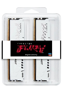 Оперативная память Kingston Fury Beast, DDR5, 64GB (2x32 GB), 6000 MHz, CL36, радиатор, белый