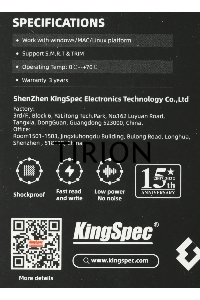 Накопитель SSD KingSpec P3-128, 128GB, SATA, 2.5