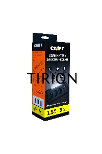 Удлинитель сетевой СТАРТ S 3x1 ZDV 2USB-- 12, 3 розетки, до 16А, 2xUSB, 1.5м, с заземлением, кнопка включения, функцией ночника, защитными шторками от детей, белый