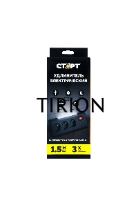 Удлинитель сетевой СТАРТ S 3x1 ZDV 2USB-- 12, 3 розетки, до 16А, 2xUSB, 1.5м, с заземлением, кнопка включения, функцией ночника, защитными шторками от детей, белый