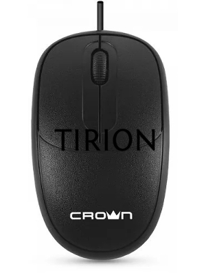Мышь проводная Crown CMM-128 черный, 1000 dpi, USB, кнопки - 2