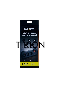 Удлинитель сетевой СТАРТ S 3x1 ZDV 2USB-- 12, 3 розетки, до 16А, 2xUSB, 1.5м, с заземлением, кнопка включения, функцией ночника, защитными шторками от детей, белый