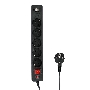 Сетевой фильтр Гарнизон 5р, 10А, 2xUSB, 1.8м, ур.защиты 4, черный, пакет