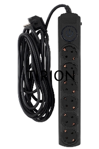 Сетевой фильтр Ippon BK-6-EU-5-10-B 5м (6 розеток) черный (коробка)