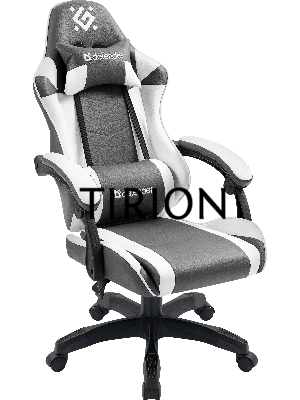 Кресло игровое Defender Fortune Серый/белый, класс 4, PU
