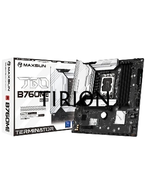 Материнская плата Maxsun Terminator B760M D4, LGA 1700, Intel B760, 4xDDR4, 4xSATA, 3xM.2, 1xPCIe 5.0 x16, 1xPCIe 3.0 x4, 1xHDMI, 1xDP, 1x 2.5Gb LAN, 2xUSB-A 3.2 Gen 1, 6xUSB-A 2.0, 3x3.5 мм, 5.1, M-ATX