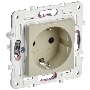 Розетка IEK SKANDY SK-R04B (SK-R14-16-K10) с заземлением, с защитными шторками 16А, бежевый