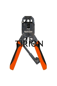Инструмент обжимной Hyperline HT-200AR для RJ-50, RJ-45, RJ-12, RJ-11 (10P10C, 8P8C типа AMP, 6P6C, 4P4C), профессиональный, с храповым механизмом