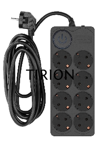 Сетевой фильтр Ippon BK-8-EU-3-16-B 3м (8 розеток) черный (коробка)