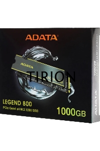 Накопитель SSD ADATA LEGEND 800, 1Tb, PCIe 4.0 x4, M.2 2280, NVMe, R/W 3500/2200, с радиатором