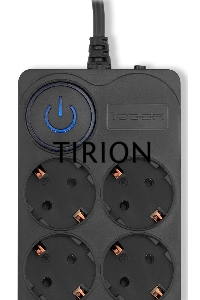 Сетевой фильтр Ippon BK-8-EU-3-16-B 3м (8 розеток) черный (коробка)