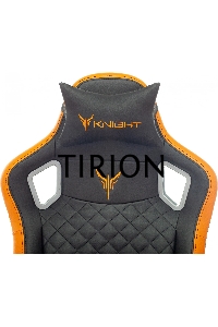 Кресло игровое Knight OUTRIDER черный/оранжевый ромбик эко.кожа с подголов. крестовина металл