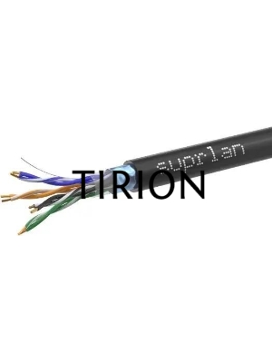 Кабель информационный Suprlan Standard 01-1028-1, кат.5E FTP 4 парыX24AWG, PE внешний 305м, черный