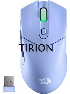Мышь беспроводная REDRAGON St4r Pro голубой, 26000 dpi, радиоканал, Bluetooth, USB, кнопки - 6