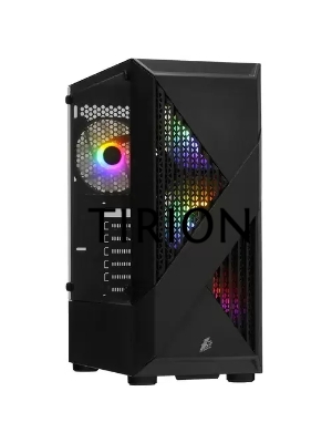 Компьютерный корпус 1STPLAYER FIREROSE F3-A Black / ATX, TG / 4x120mm LED fans inc. / F3-A-BK-4F1