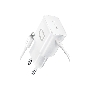 Сетевое зарядное устройство Qumo Energy (Charger 0026) 2.1A, встроенный кабель Lightning 8 Pin, белый