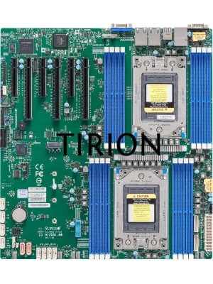 Серверная материнская плата SuperMicro H12DSI-N6-B, сокет SP3, 16xDDR4, 6xPCIe 4.0 x16, 10xSATA, M.2, 2xGigabit Ethernet, 2xUSB 2.0, 2xUSB 3.0, VGA, 24-pin, eATX