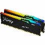 Оперативная память Kingston Fury Beast, DDR5, 16GB (2x8GB), 6000MHz, CL30, с радиаторами, RGB, черный