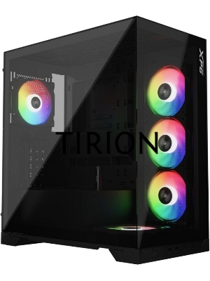 Компьютерный корпус XPG INVADER X BLACK (INVADERXMT-BKCWW) Mid-Tower Gaming ATX PC Case with Panoramic View, Tempered Glass Panels, and RGB Lighting Black