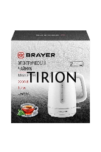 Чайник BRAYER BR6103WH 2200Вт, 1.7л, белый